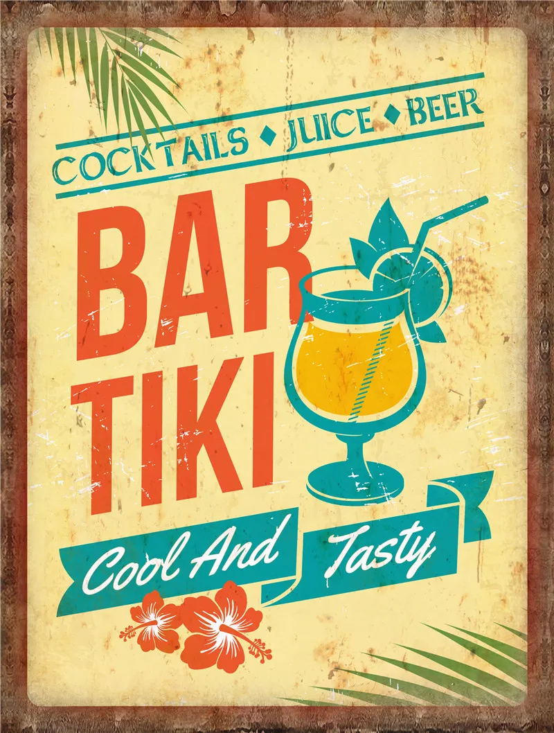 

Vintage Metal Plate Posters on the Wall Stickers Restaurant Golden Retriever Tin Sign Decoration for Home Bar Fast Food Drinks