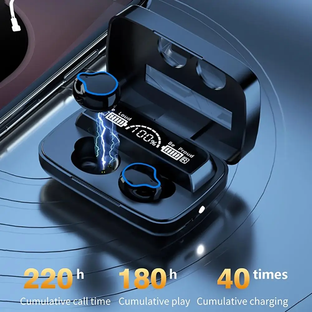 Bluetooth-гарнитура M9 TWS 2000 мА ч водостойкая | Электроника