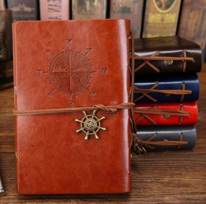 Ретро ноутбук A5 дневник винтажные Пираты; якоря PU кожаная записная книжка планировщик Органайзер путешественник журнал канцелярские принадлежности