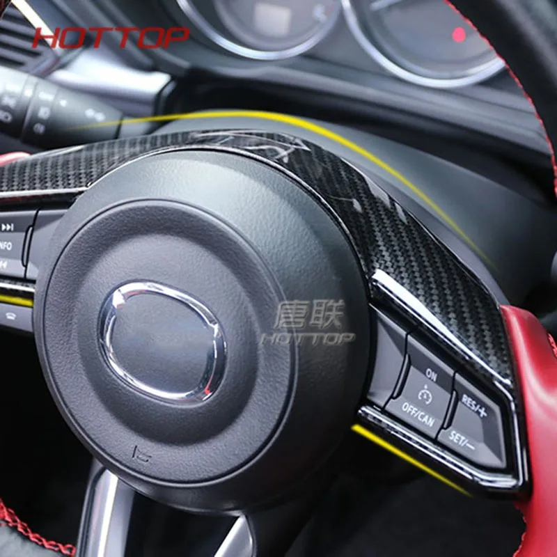 Наклейка на руль из углеродного волокна блестящий чехол для Mazda CX5 2017 2018 хэтчбек