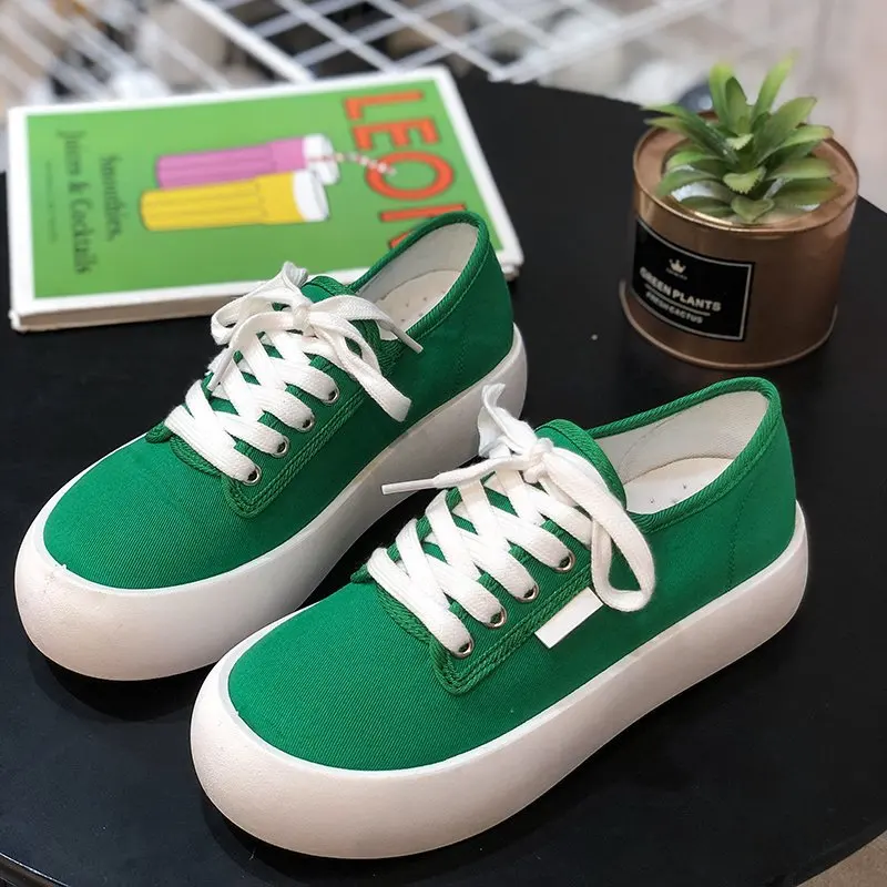 

Women's Shoes New Style Canvas Shoes Thick-soled Light Shoes Korean Casual Breathable Shoes