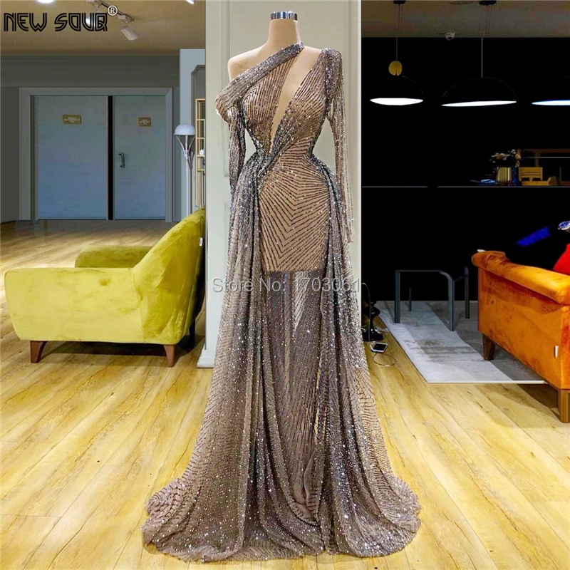 Исламский Хрустальный Формальное вечернее платье Robe De Soiree 2020 блестящее