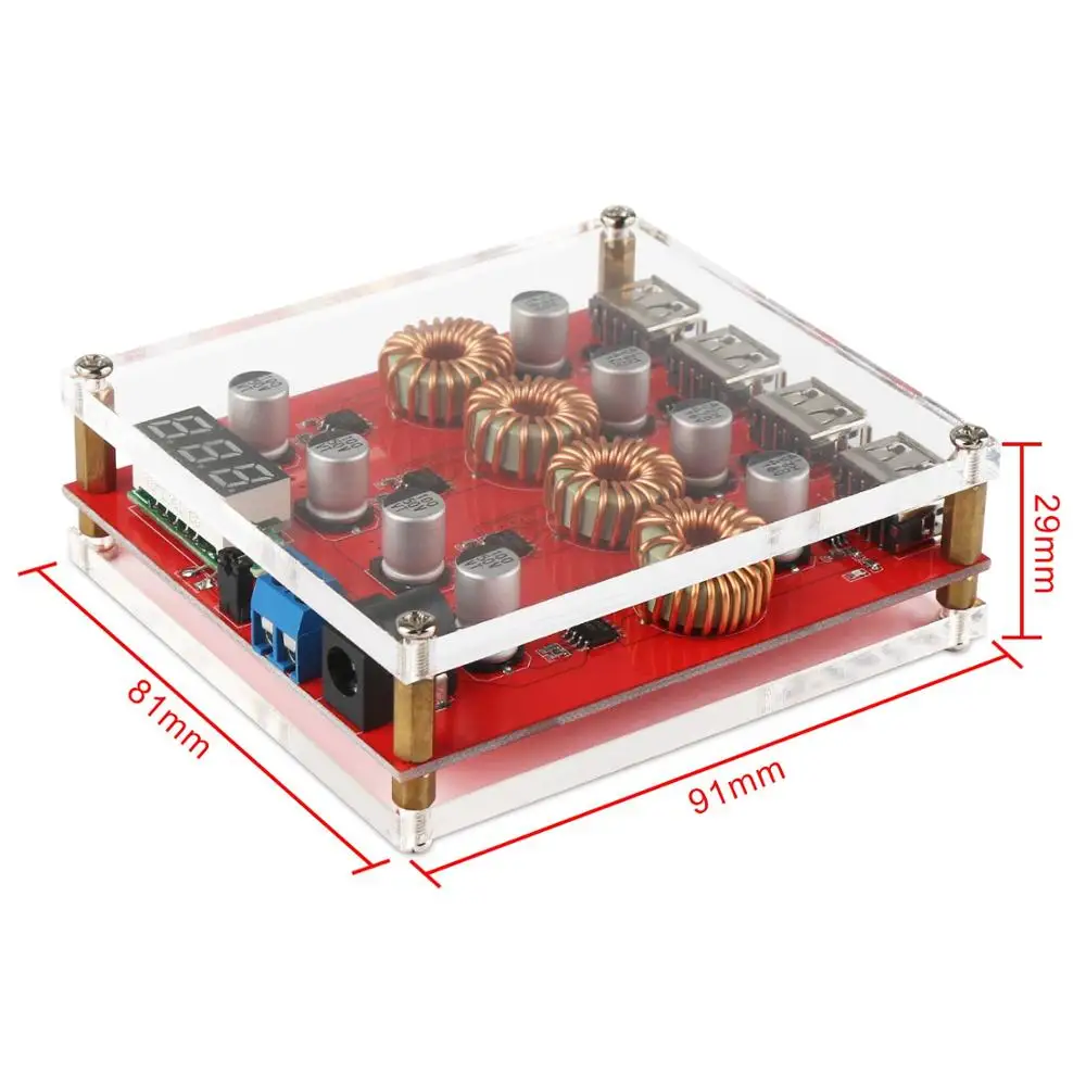 Buck Converter Voltage Regulator DC 8-30V to 5V Power Supply Transformer Charge Adapter Module 4 USB Port Support QC 3.0 2.0 | Электроника