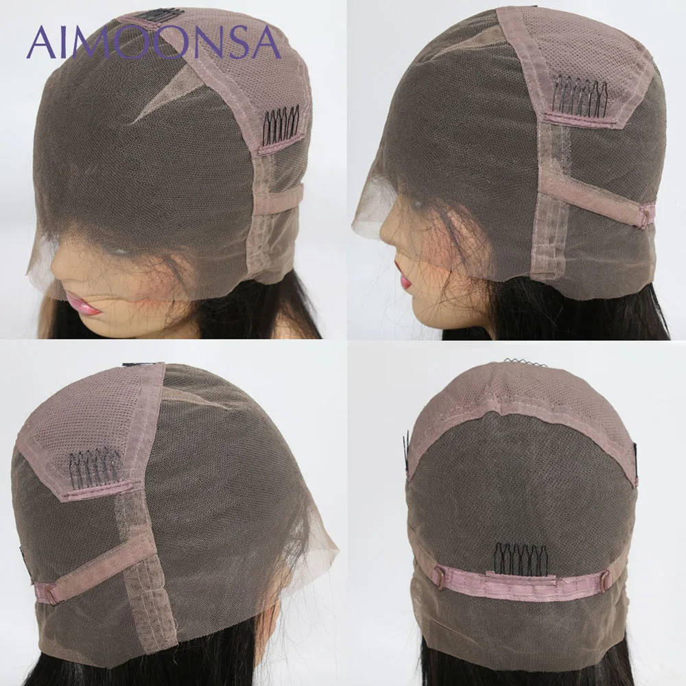 Отбеленный и погибающий медовый блондин Омбре парик из человеческих волос 1B/30 360