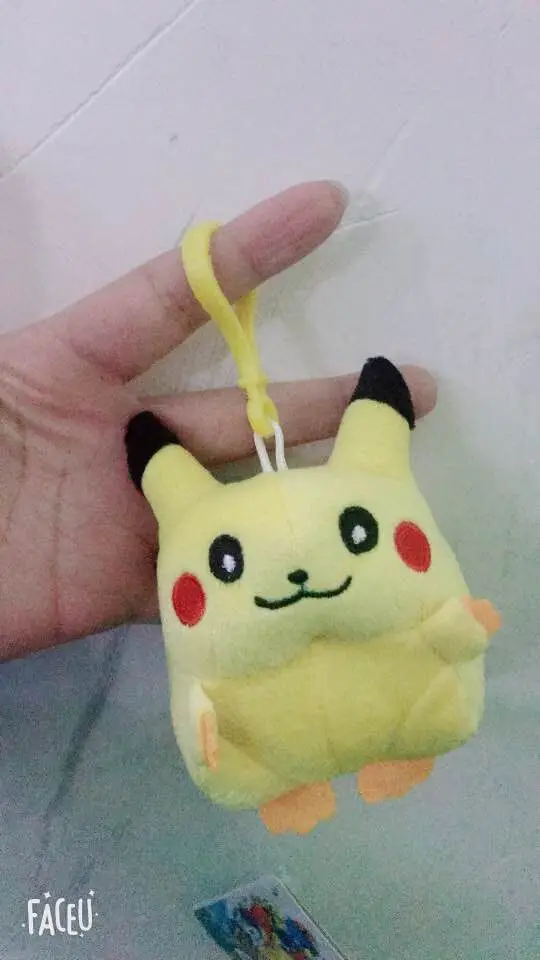 PIka chu keychain 8 видов стилей Eevee очиститель экрана Bulbasaur Squirtle Charmander Sylveon Espeon плюшевый умбреон игрушка мягкие куклы - Цвет: PIka chu keychain