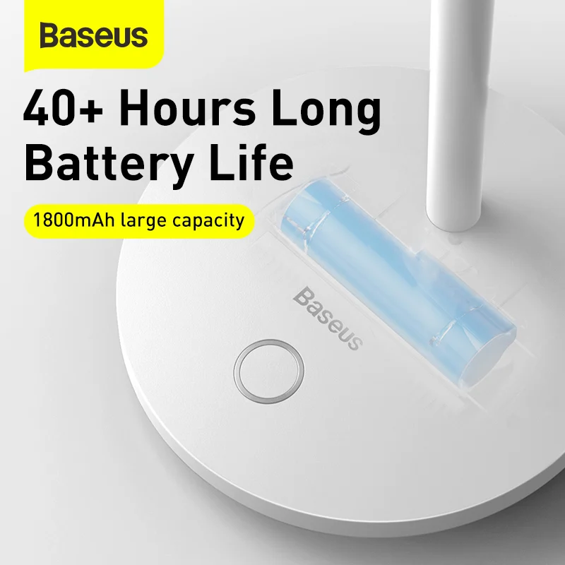 Baseus Desk Lamp Dimmable Reading light Eye Protect 3000K/3700K/5000K LED stand Light Touch Switch USB Rechargeable Table | Освещение