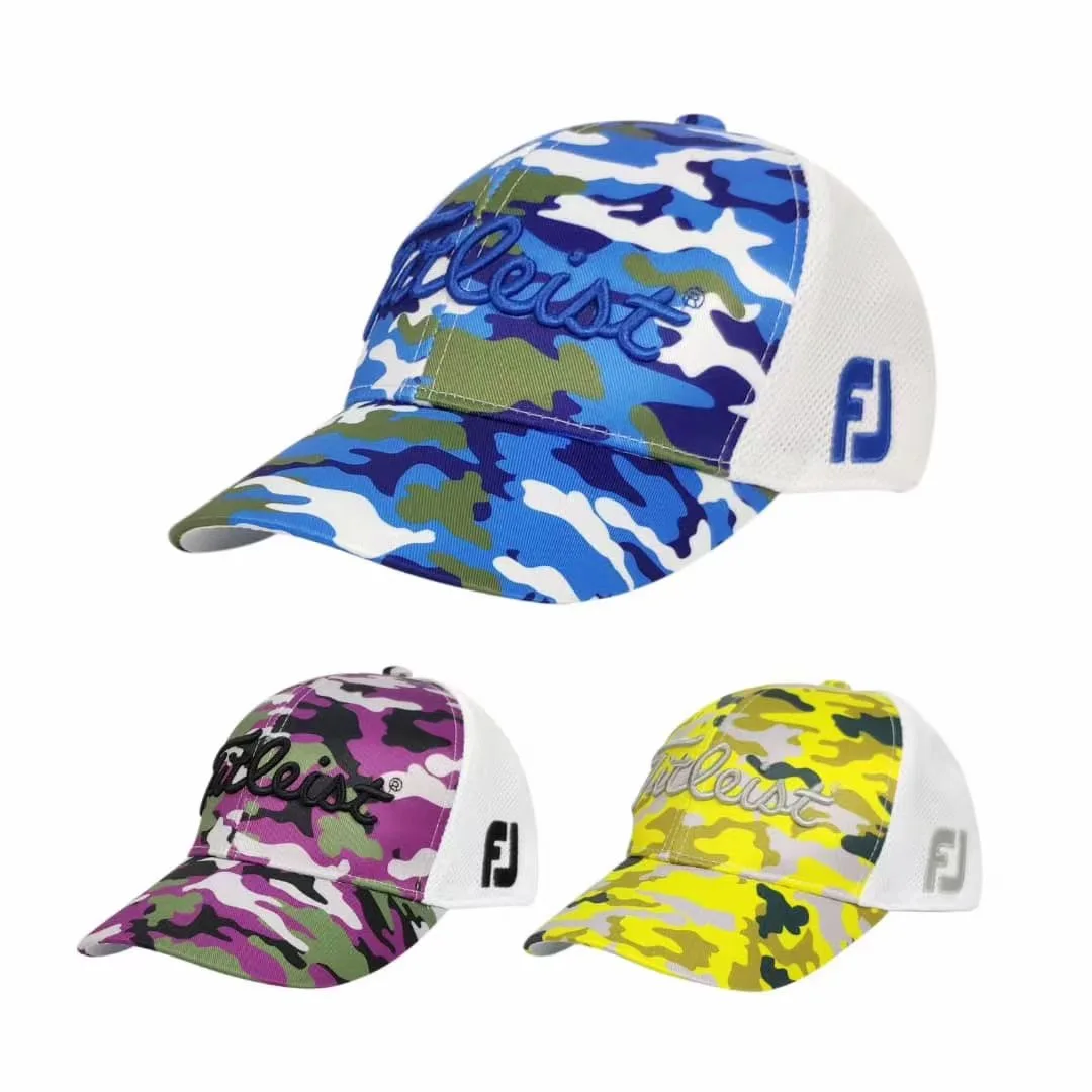 

2021 New camouflage breathable sports golf hat baseball cap with mark