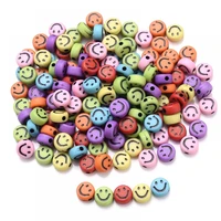 100pcslot mixed color acrylic spacer beads 7mm oval shape loose beads charm for jewelry making diy bracelet accessories