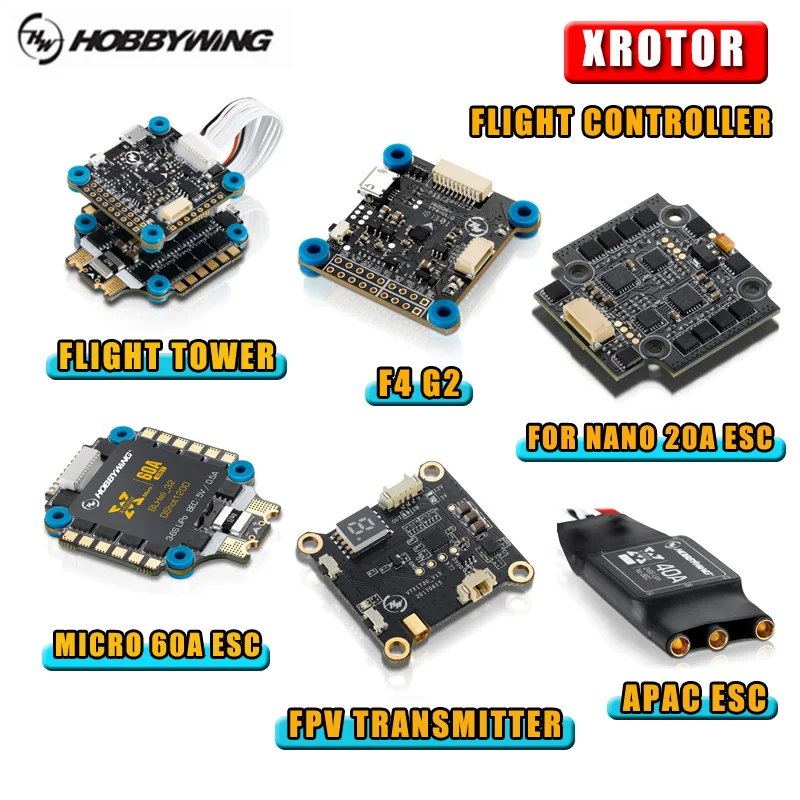 Контроллер полета Hobbywing Xrotor F4G2 / F4G3 и для Nano 20A/Micro 60A/APAC бесщеточный ESC 25/200 МВт