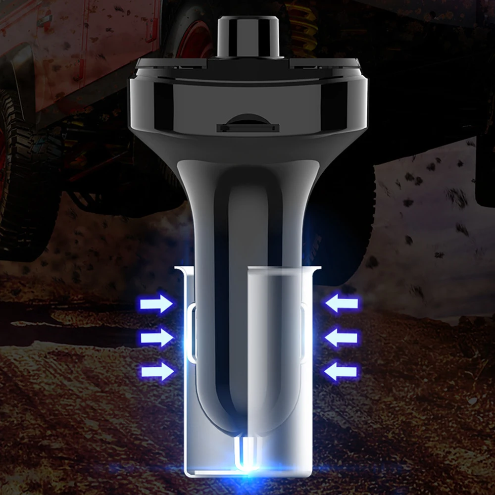 Car Bluetooth 5.0 FM Transmitter Bass MP3 Player Radio Adapter Charger USB Power Adapte | Автомобили и мотоциклы