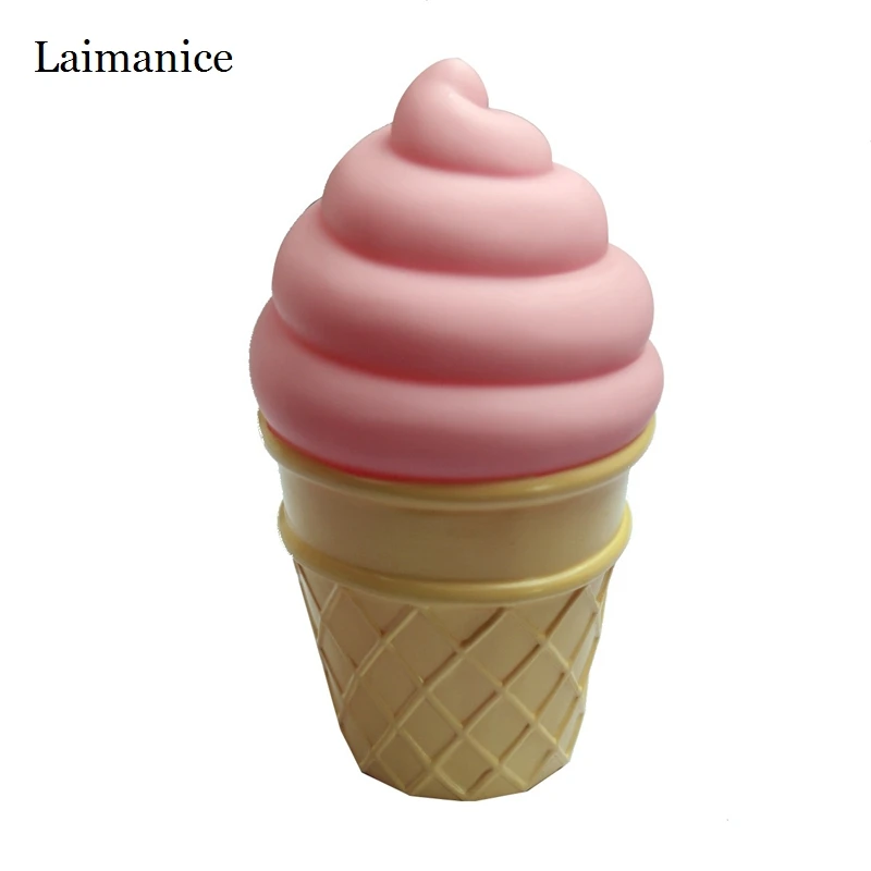 Спальня свет Новинка 3D мороженое ночные светильники Настольная Светодиодная