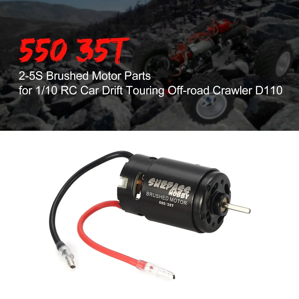

550 27T 35T Brushed Motor for HSP HPI Wltoys Kyosho TRAXXAS 1/10 RC Car Drift Touring Off-road Crawler Vehicle Parts