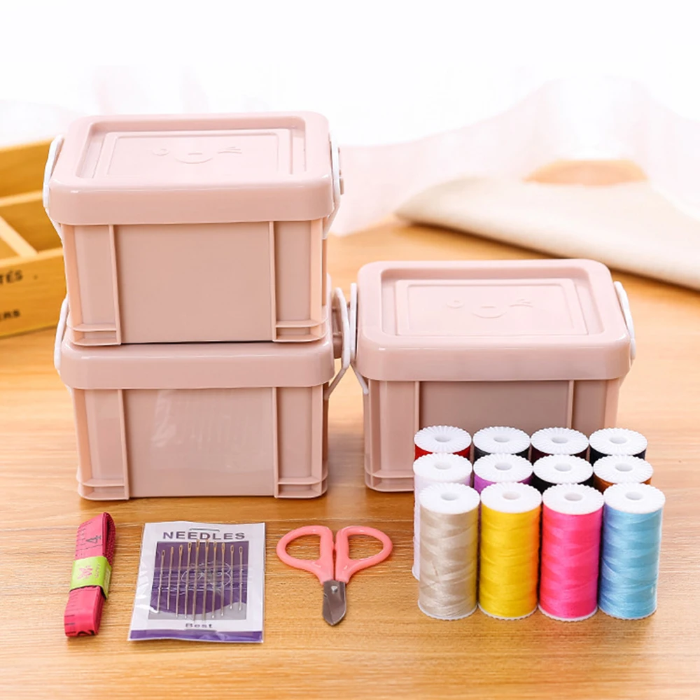 1 шт. набор инструментов для шитья коробка хранения рукоделия и украшения дома с
