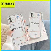 simple cute text hand painted sketch for iphone 11 12 mini pro max 7 8p se xs xr soft shockproof women girl phone cases cover