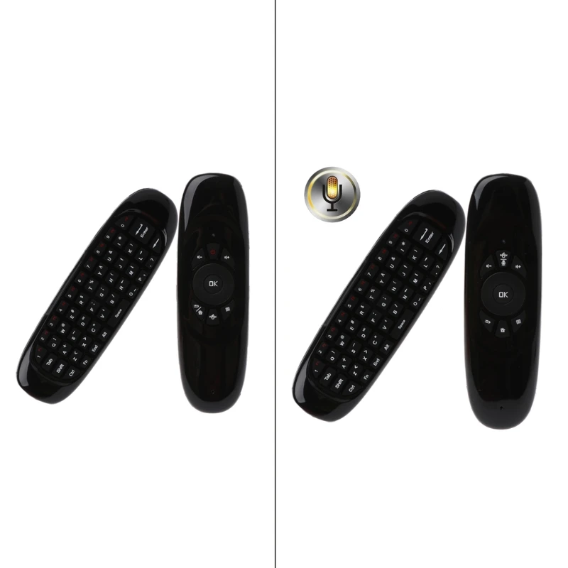 

C120 Fly Air Mouse With Voice Search Mic 2.4G Mini Wireless Keyboard for PC TV W3JB