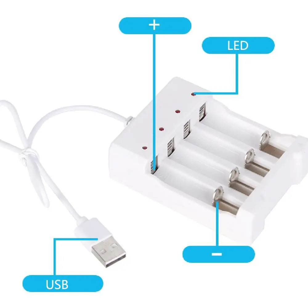 AAA 2/3/4 usb-разъемы Батарея Зарядное устройство быстрой зарядки защита от короткого замыкания Защита от ААА и АА Перезаряжаемые Батарея станция высокое качество