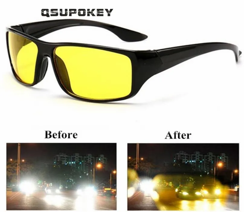 

Qsupokey HD Anti-Glare Day and Night Vision Driver Goggles Polarized HD Night Vision Enhanced Light Glasses Car Accessries