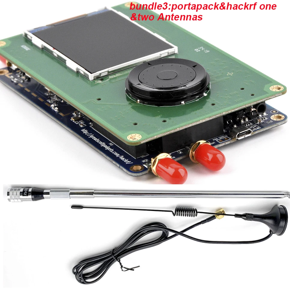 PortaPack для HackRF One SDR программное обеспечение определяется Радио 1 МГц до 6 ГГц Материнская плата макетная плата комплект с portapack - Комплект: bundle3