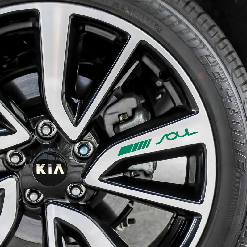 Car Wheel Sticker Logo Badge Emblem sticker Decal for Kia Soul rio ceed sportage cerato car styling accessories |