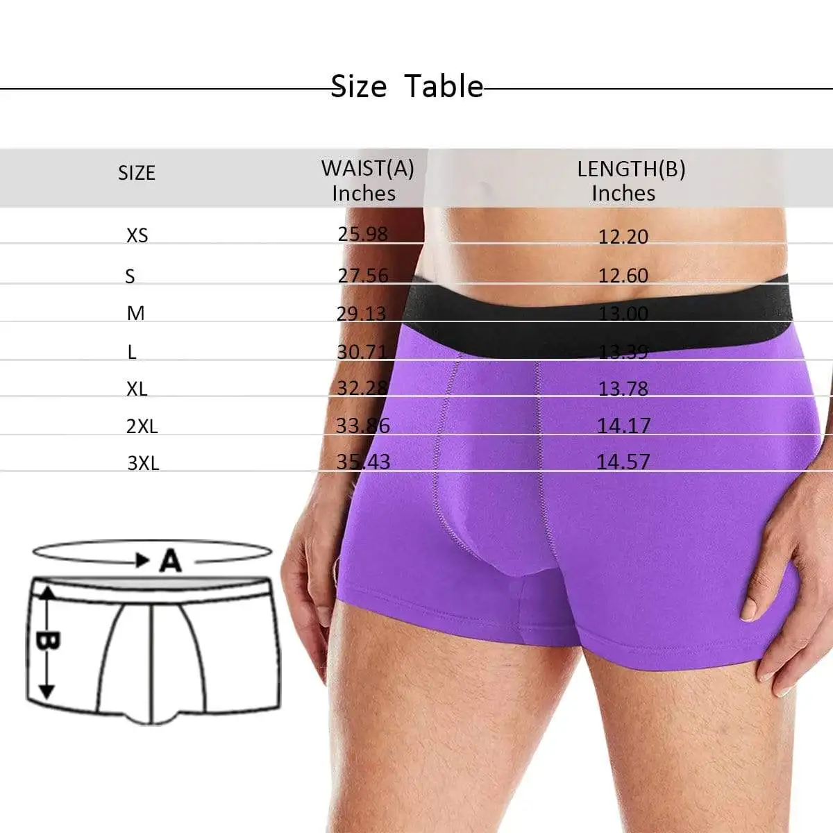 

M Yescustom Custom Face Men Print Boxer Briefs Bigger Than You Thought Customize Photo Funny Husband Gift Plus Size Underwear