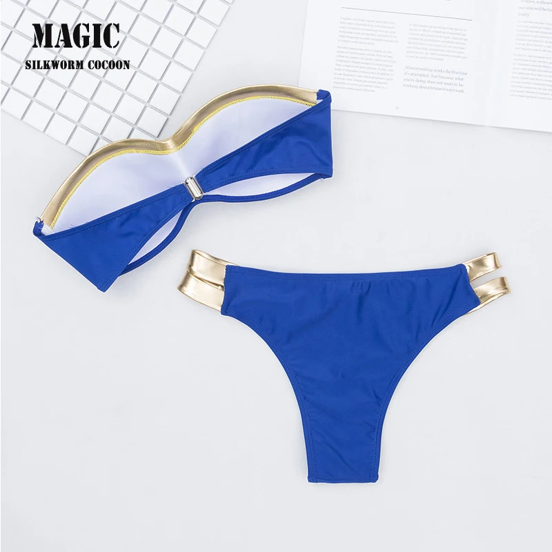 Горячее тиснение твердая сумка высокого качества комплект бикини женский бандо