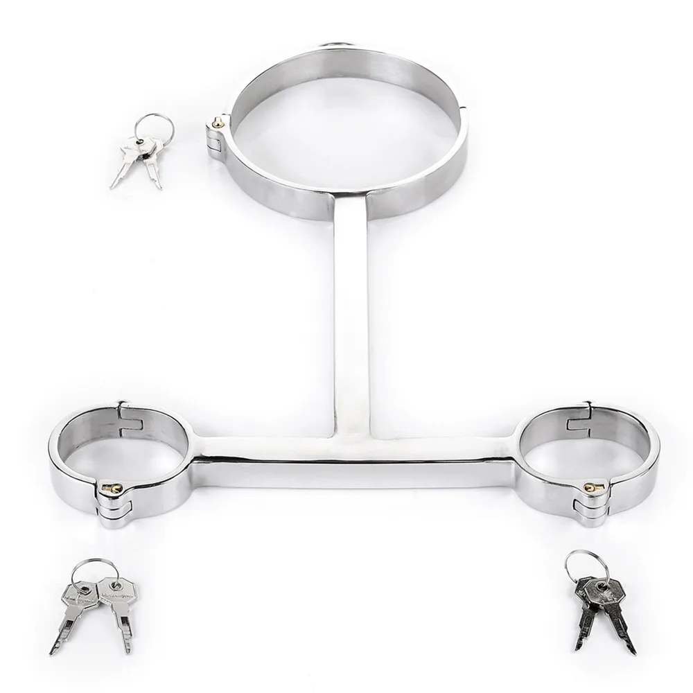 Секс шоп закрываемый шейный ошейник наручники ведомый инструмент для БДСМ ремни