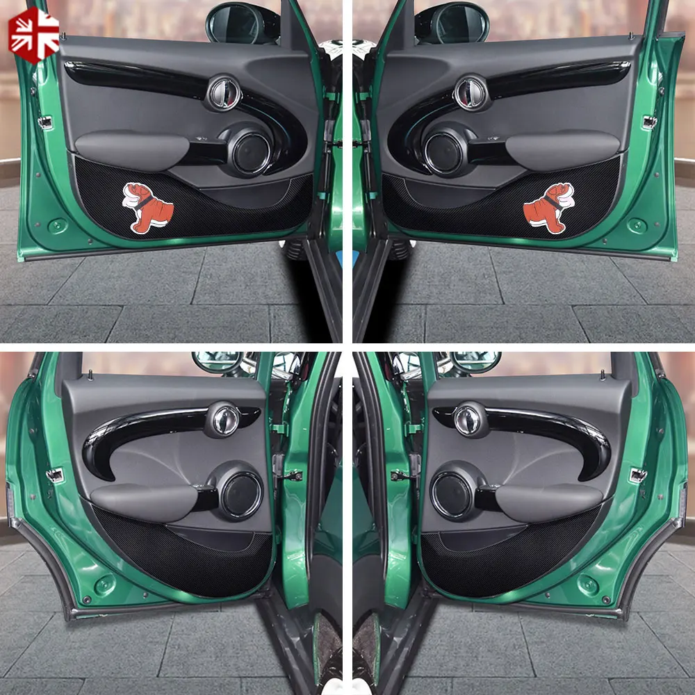 Углеродное волокно шаблон искусственная кожа автомобиля внутренняя дверь