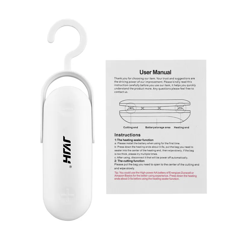 

JVJH Portable Mini Sealing Machine Kitchen Storage Heating Sealer Food Saver packaging handheld vacuum Food Package