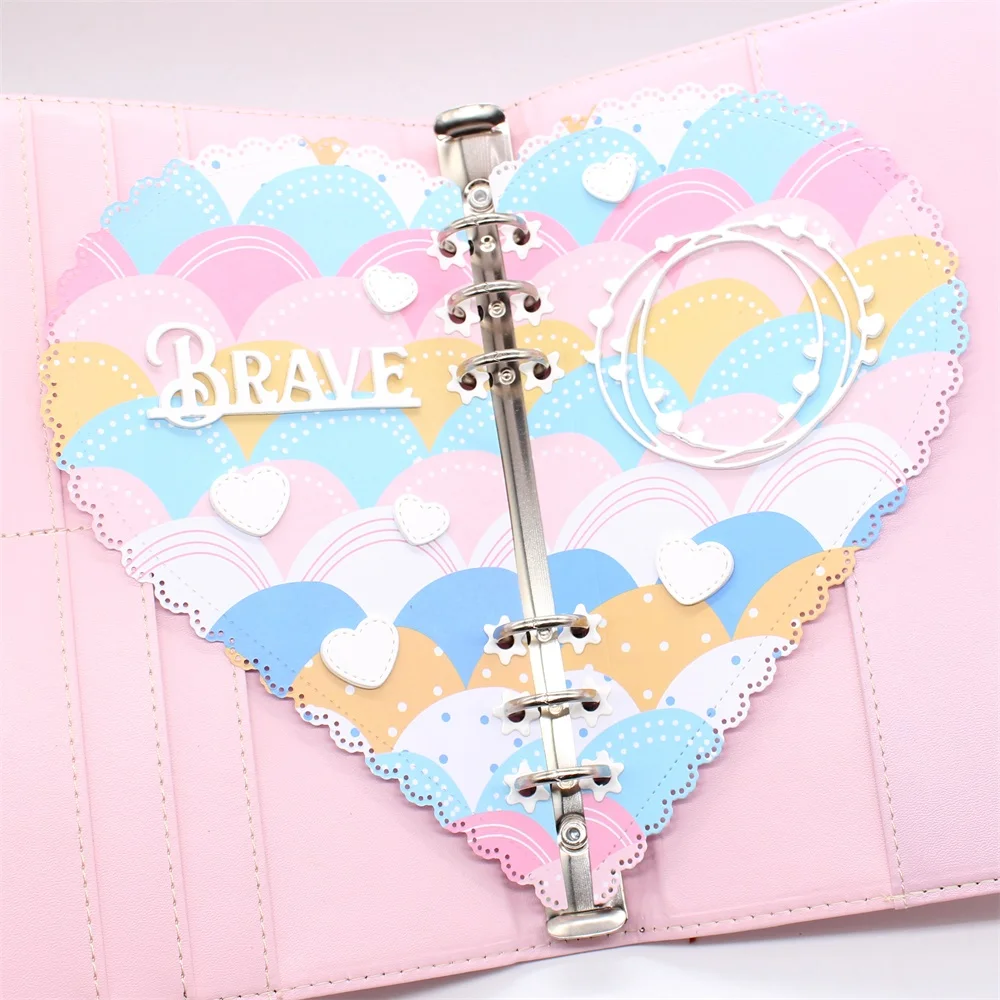 Штамп-планировщик в форме сердца металлический трафареты для скрапбукинга