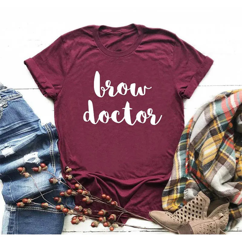 Футболка женская с коротким рукавом и принтом Доктор|Футболки| |