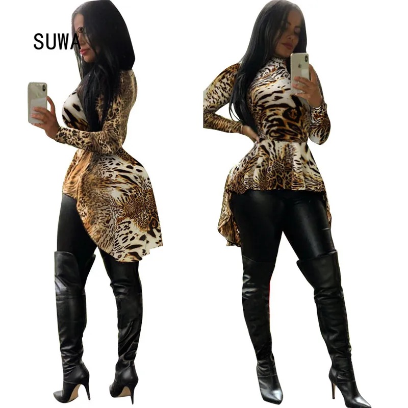 

Женская Асимметричная футболка, винтажный пуловер с длинным рукавом и круглым вырезом, с асимметричным подолом