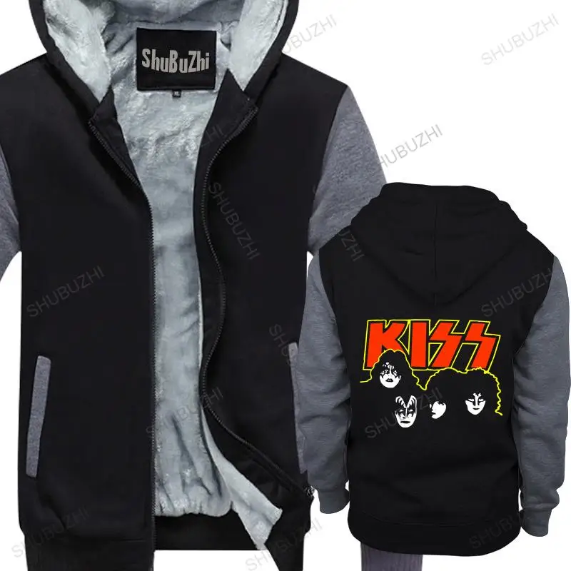 

Хлопковая мужская Толстовка худи, зимняя куртка Kiss, винтажная коллекция 1980 года, редкая рок-группа, пальто для концерта, теплое пальто 80-х, Му...