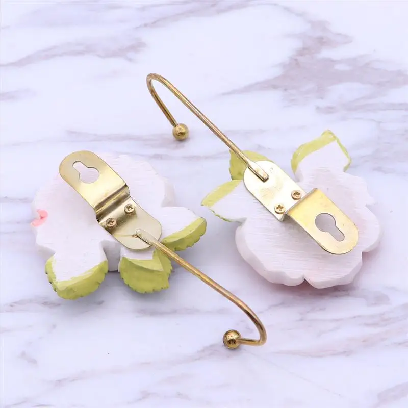 2 шт. настенная вешалка на крючок с цветком розы красивая для пальто халата одежды