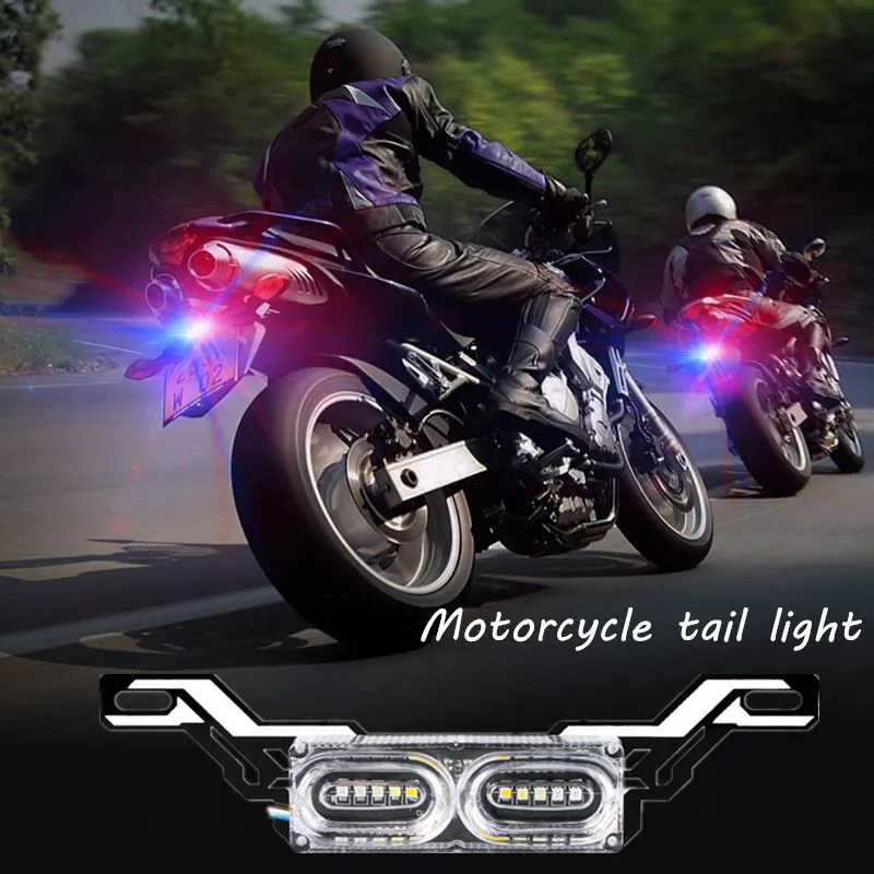 

Motorcycle LED Signal Lights Colorful Universal Durable 12V Strobe Brake Refit Lamps Warning Notice Outdoor Night Driving 1pc