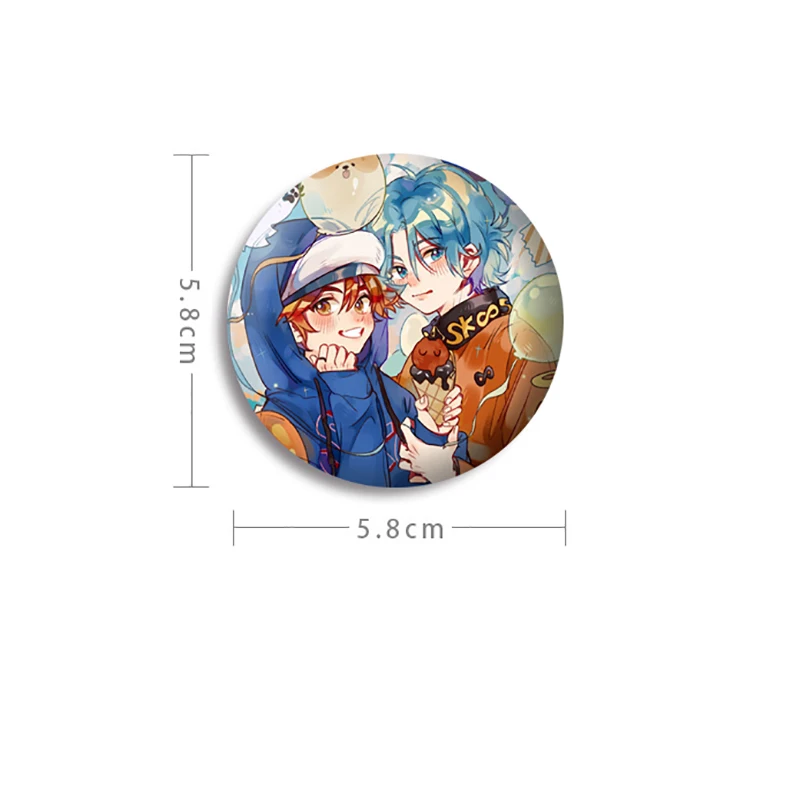 Anime SK8 The Infinity Brooch Reki Langa Miya Cosplay Figure Badges for Jackets Schoolbag Lapel Pins Souvenir Jewelry Wholesale | Украшения