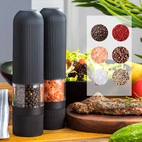 automatic spice mill pepper grinder shaker grindstone moedor de pimenta salt containers for kitchen herbs grain tools plastic
