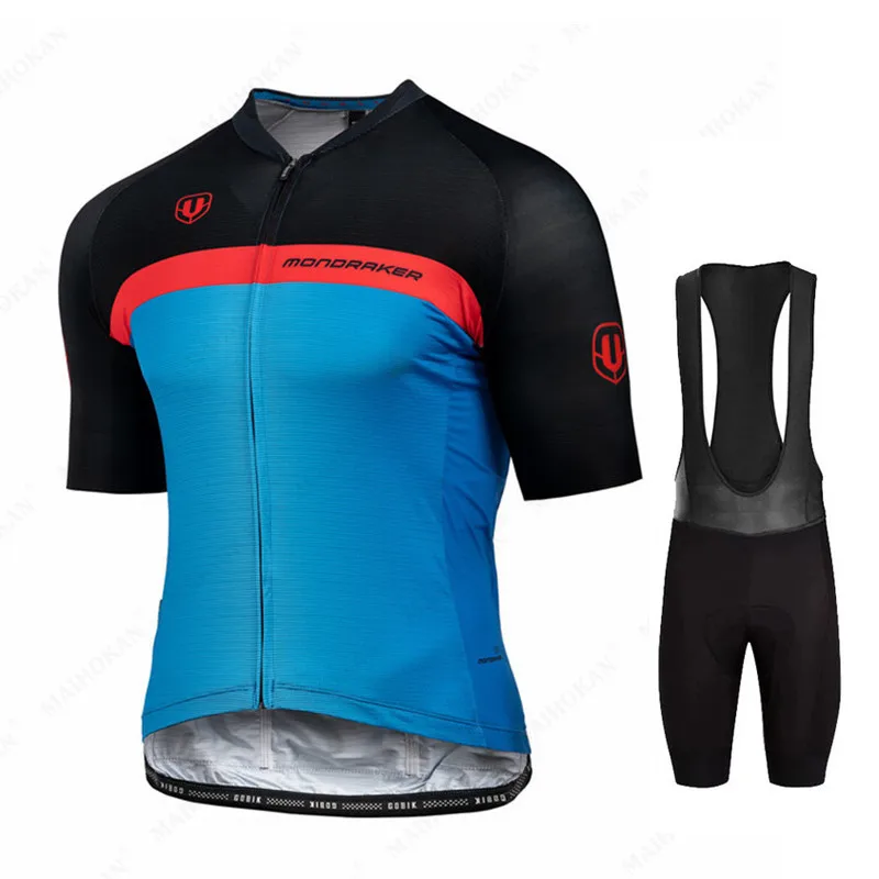 

2021 MONDRAKER Summer Cycling Jersey Set Breathable Team Racing Sport Bicycle Jersey Mens Cycling Clothing Short Bike Jersey