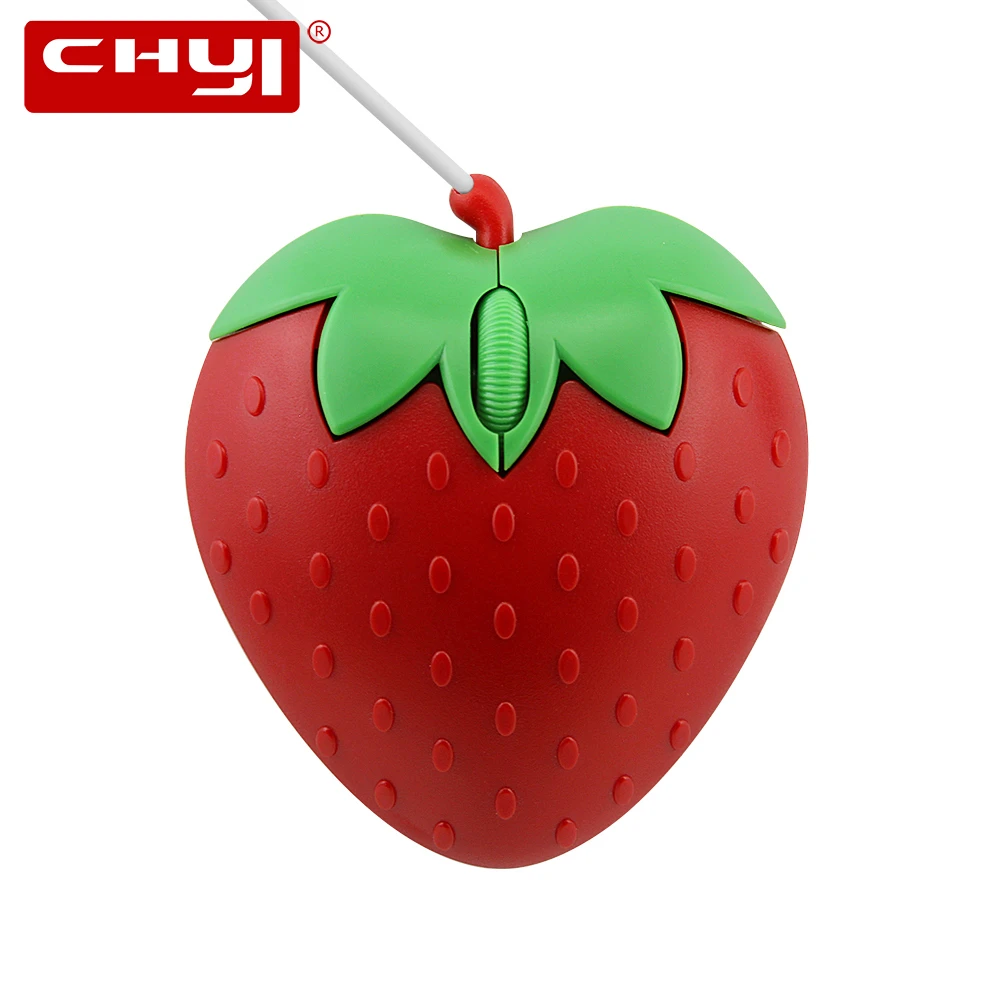 

Wired Optical Cute Strawberry Mouse 3D Kawaii Ergonomic Small Mini Mause USB Computer Mice Child Gift For Desktop PC Laptop Kid