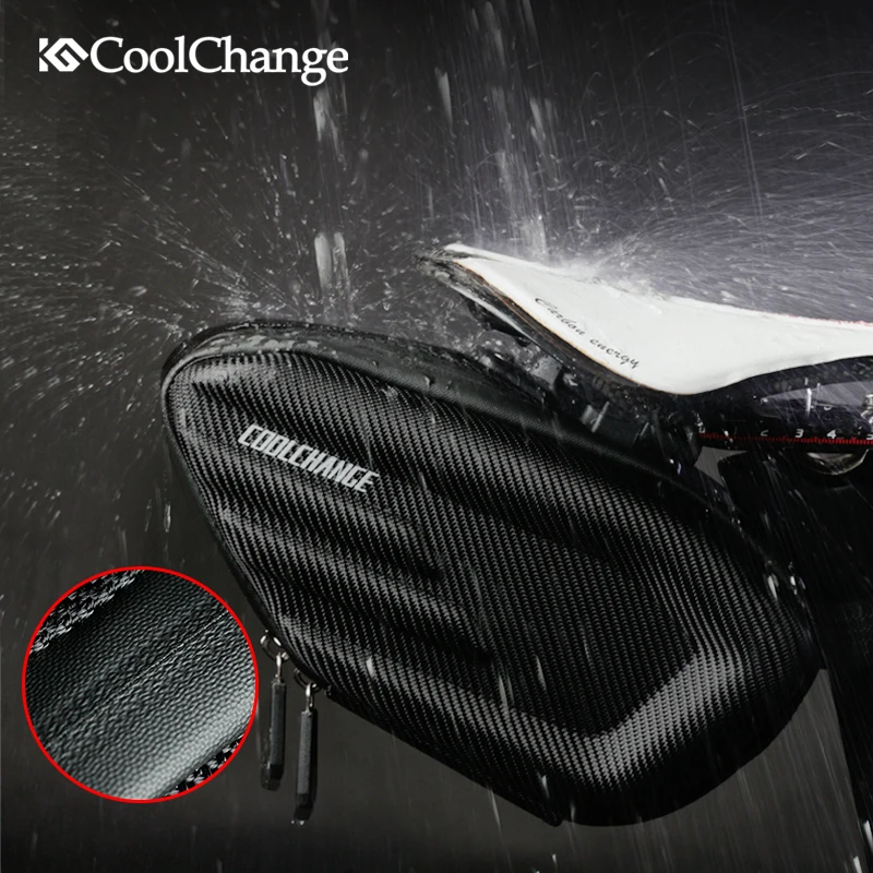 

CoolChange EVA Bicycle Saddle Bag Waterproof MTB Bike Rear Bag Reflective Cycling Rear Seat Tail Large Bag Bike Accessories