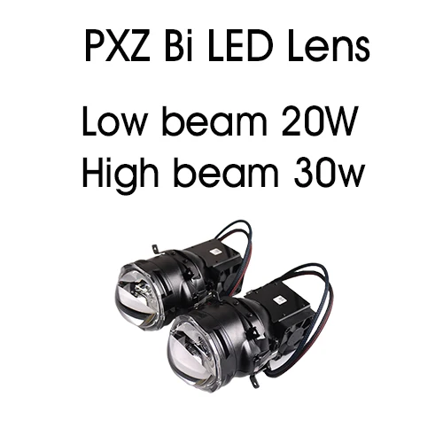 PXZ bI LED LENS Sanvi PXZ 3 дюймов Bi светодиодный проектор Объектив фара 38 Вт 6000 К авто светодиодный проектор фара для автомобиля мотоцикла комплект для модернизации - Цвет: PXZ bI LED LENS