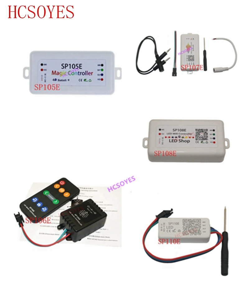 SP108E WI-FI SP107E SP106E музыкальный контроллер для WS2812B Светодиодные ленты SP105E SP110E Bluetooth SK6812 RGB/RGBW APA102 WS2811 светодиодный светильник
