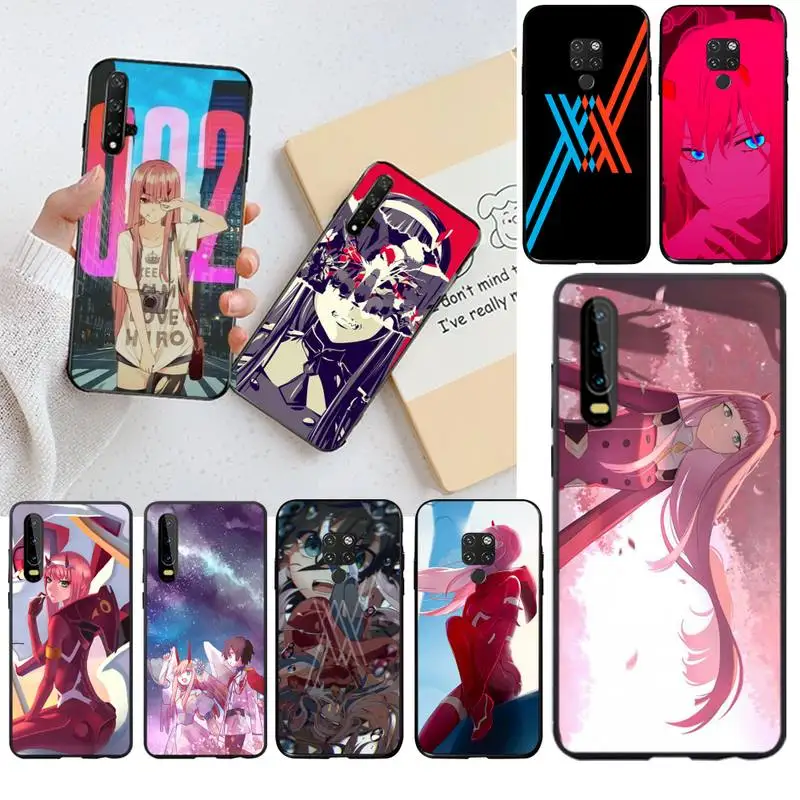 CUTEWANAN аниме дорогой в FranXX DIY окрашенный блестящий чехол для телефона Huawei P30 P20 lite Mate