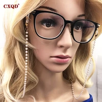 cxqd new fashion women eyeglass chains imitation pearl chains anti slip eyewear cord holder neck strap reading glasses gift