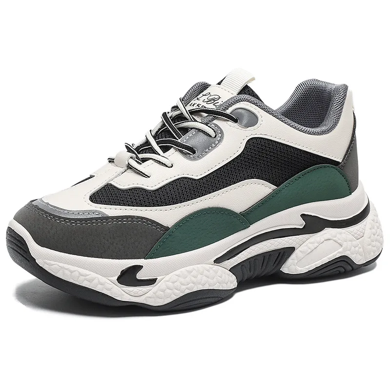 Кроссовки женские кожаные дышащие на плоской подошве белые Осень-зима 2022 | Обувь