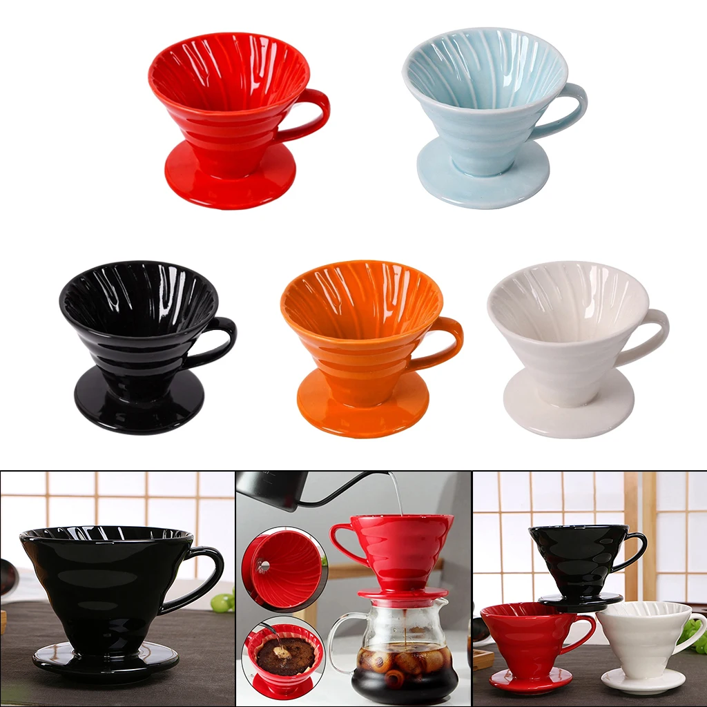 

Ceramic Coffee Dripper Cup, Tea Filter Mug, Coffee Pour Over Filter Mug for Travel Kitchen Tool Gift for Baristas