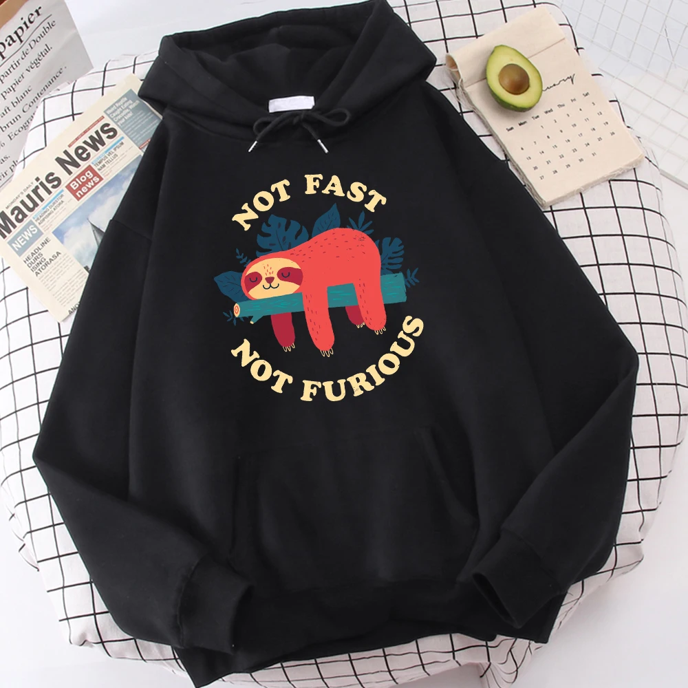 

Not Fast Not Furious Printing Hoodies Female Vintage Comfortable Hoodie Autumn Soft Sweatshirt Simple Warm Fleece Men's Clothing