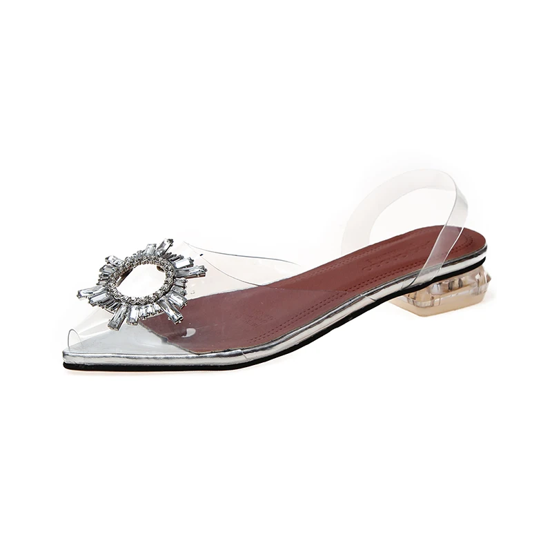 3cm Heels Размеры 34-42; коллекция года; летние женские элегантные туфли-лодочки; обувь на очень высоком каблуке с украшением в виде кристаллов; пикантные женские вечерние туфли для клуба; прозрачные шлепанцы - Цвет: 3cm Heels