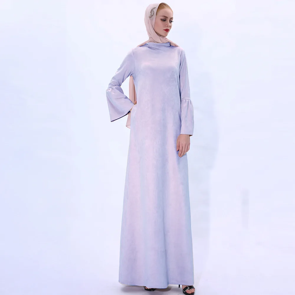 Мусульманская абайя бархатное платье Турция ислам одежда платья для женщин