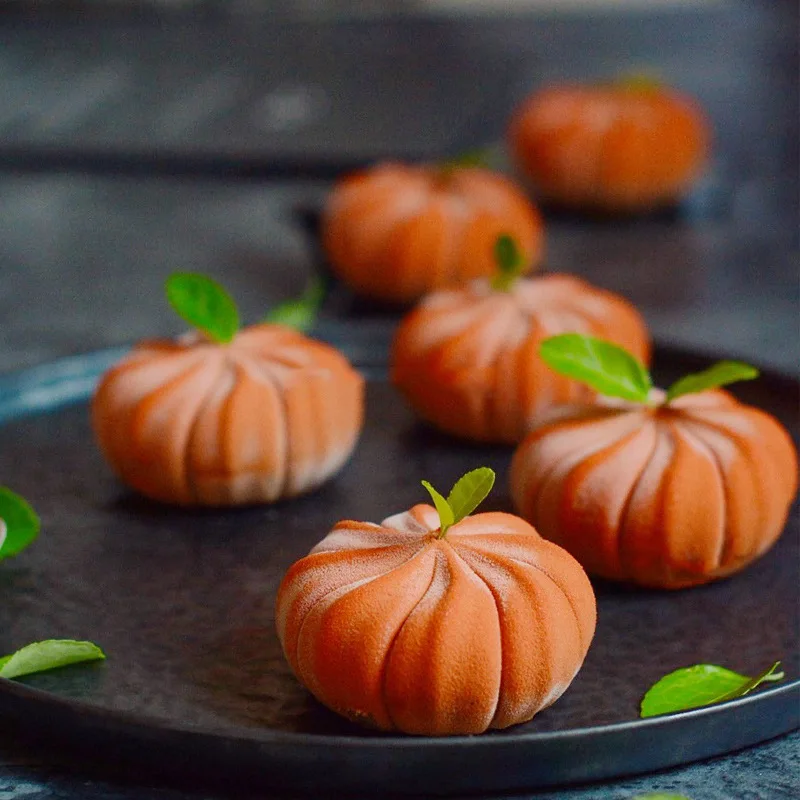 Pumpkin Shaped Silicone Mousse Mold for Halloween Cake Dessert Baking Form Tray Pudding Chocolate Moulds Decorating Tool | Дом и сад