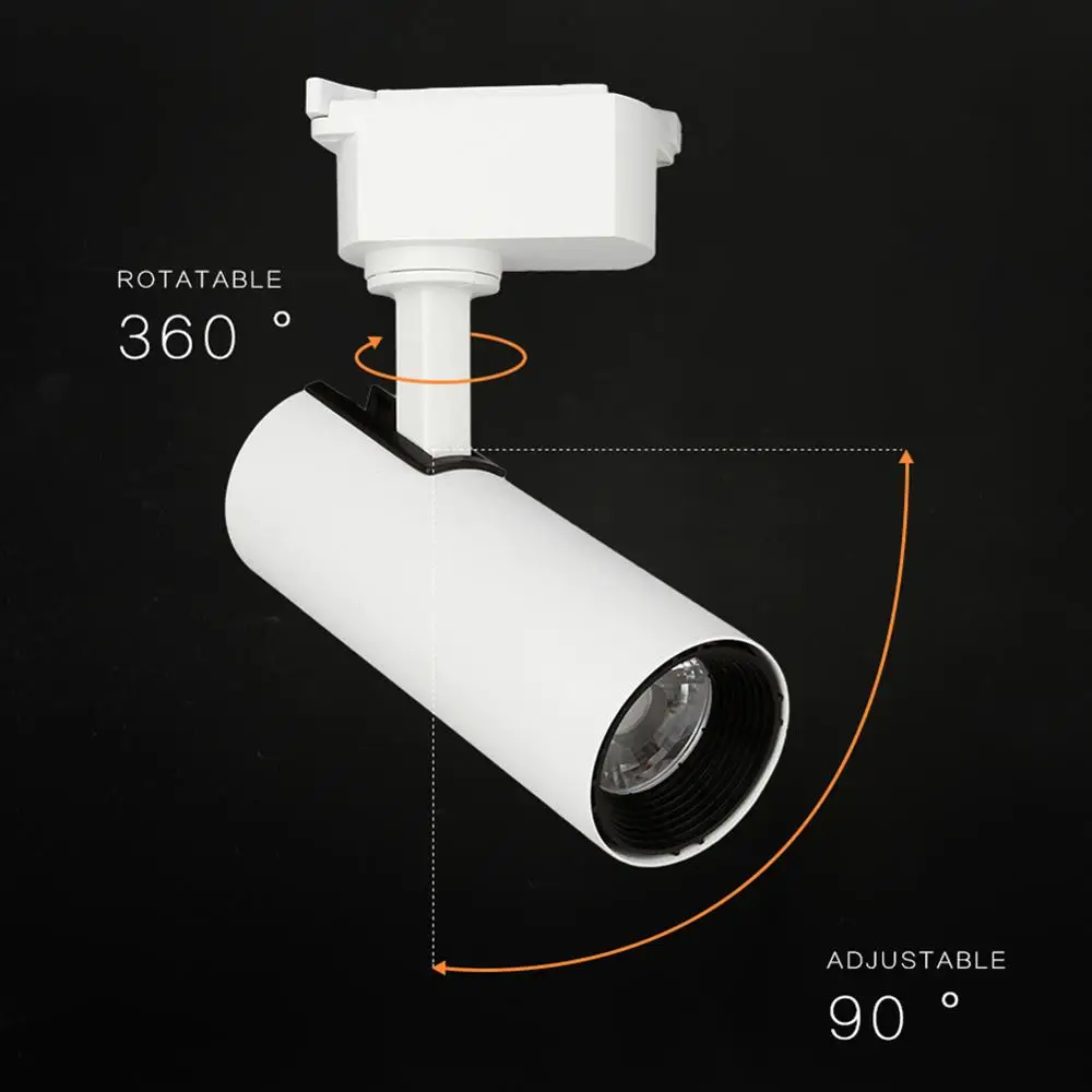 Комбинированный светодиодный Трековый светильник COB 2 шт. 4 12 Вт 20 30 40 внутреннее
